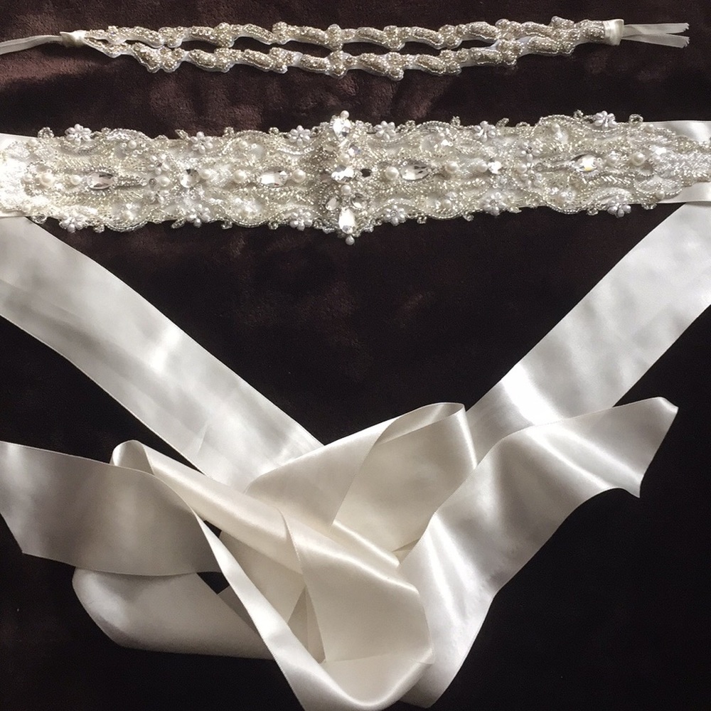 Bridal Sash & Headband Set (Ivory)
